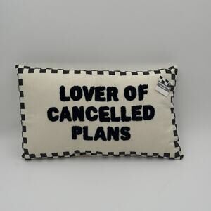 Target Lover of Cancelled Plans Throw Pillow 10x16 Black White NEW